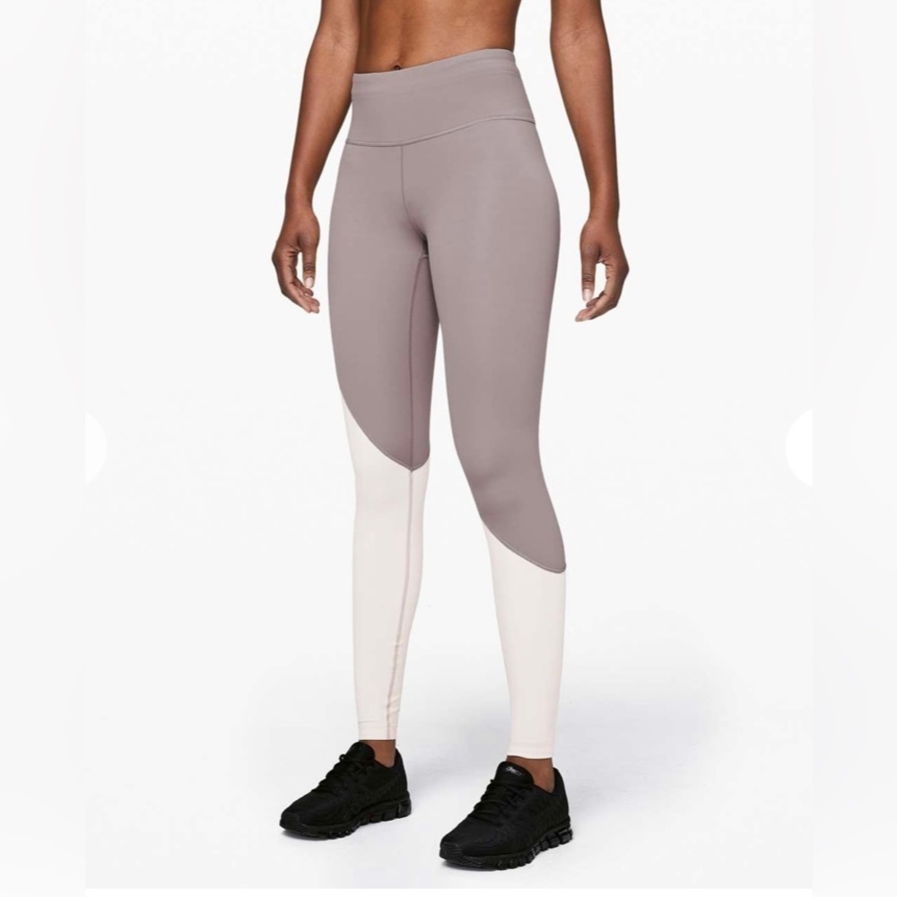 Lululemon Speed Wunder Tight Asymmetrical Design. Half Moon/ Light Chrome Size 6